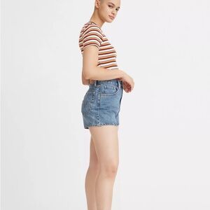Levi’s High Waisted Mom Shorts in Amazing - Medium Wash
